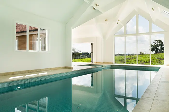 internal view of pool house