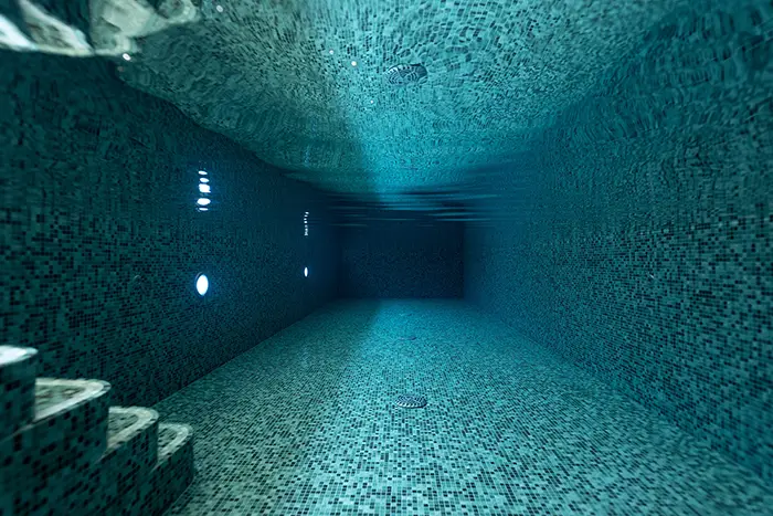 underwater view of a pool