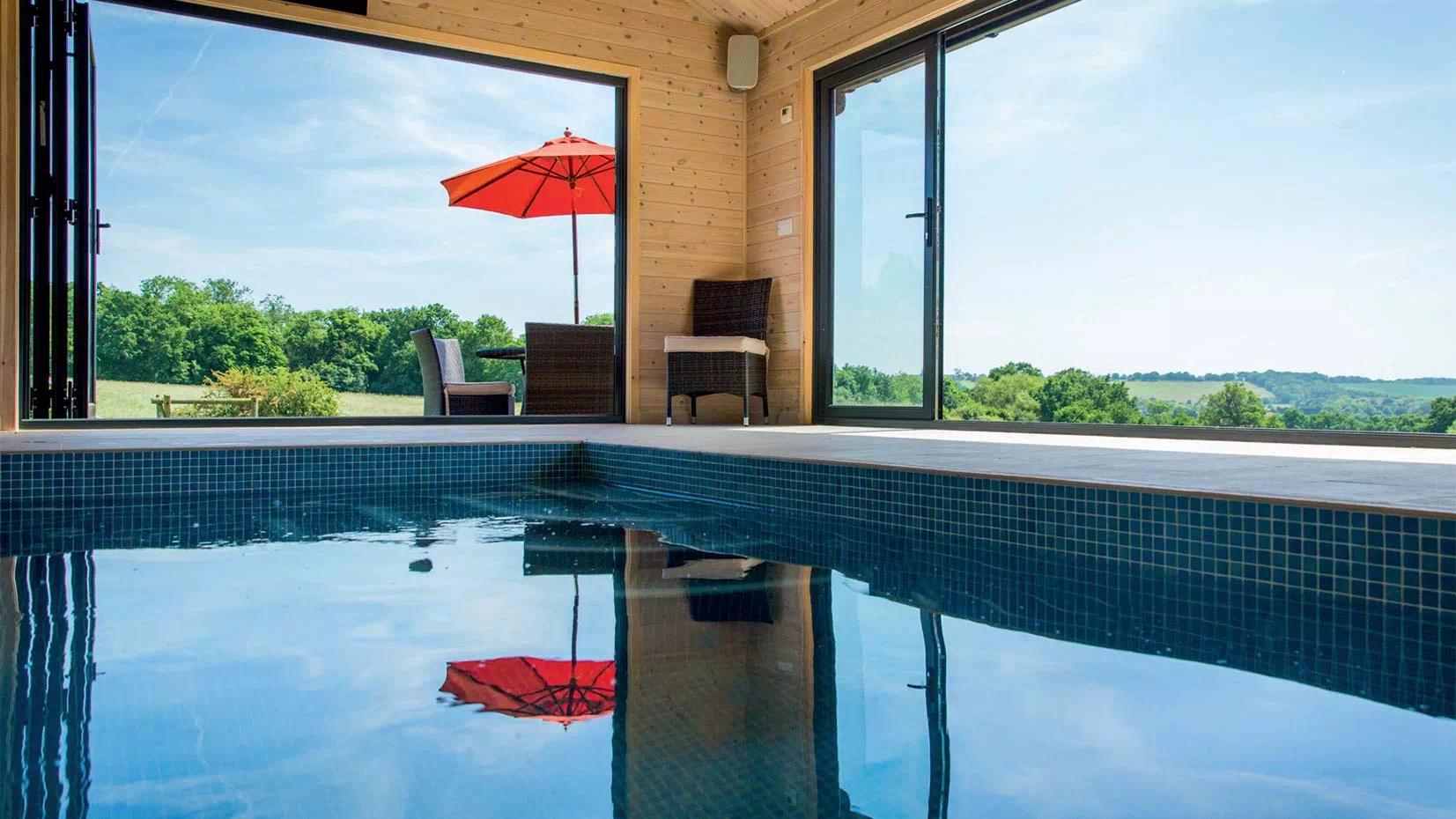 Internal pool house view